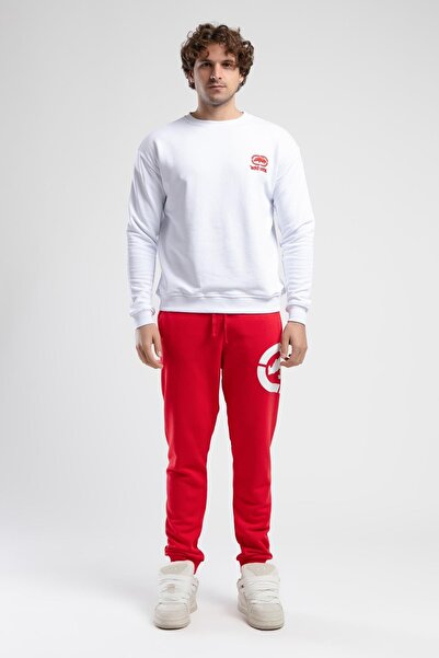 Genel Markalar CHELSEA Kırmızı Rahat Kesim Baskılı Loose Fit Erkek Eşofman Alt