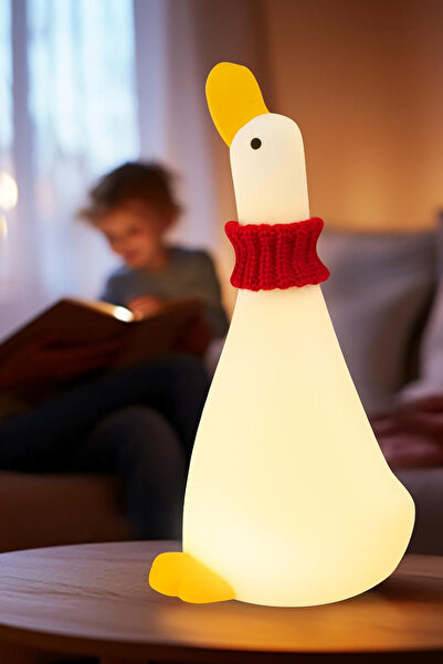 AYACO Çocuk Bebek Odası Boyunluklu Ördek Figür Gece Lambası LED Işık Sevimli ...