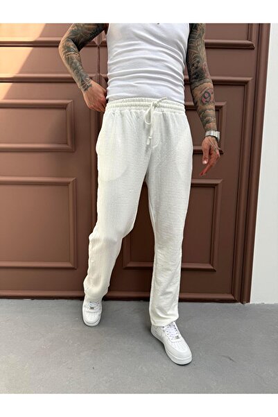 KağanKY Бели прилепнали панталони за тичане