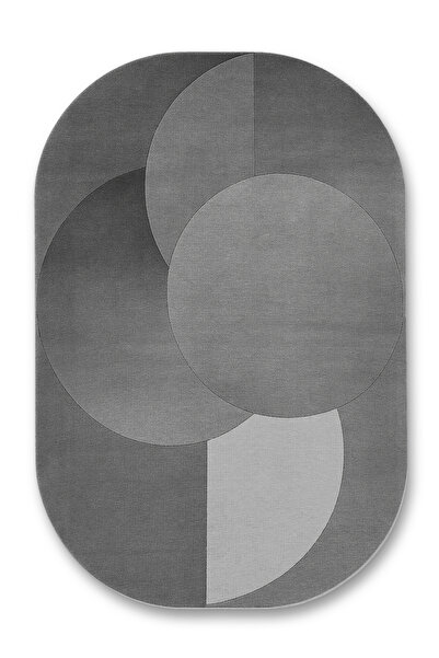 Rugs Modern Halı MOSSO Gri Şekil Temalı Desen Dokuma Taban Modern Dekoratif H...
