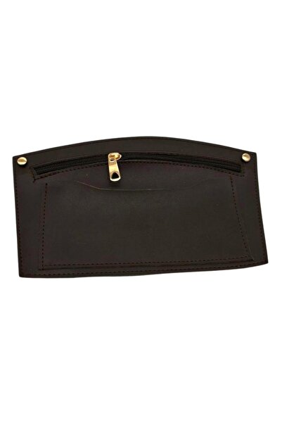 angel çanta aksesuar Angel Bag Accessory 24X15 cm Dark Brown Color Trock Faux Leather Pocket Light Gold Metal