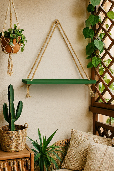 DemCey Home Ahşap Duvar Rafı Tekli Renkli