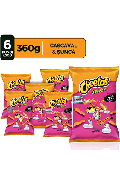 OEM Pufuleti cu cascaval si sunca Cheetos Crunchos, 6 pungi x 60g