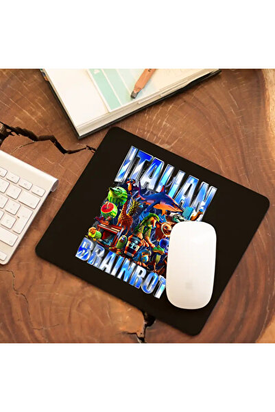 OEM Mousepad Brainrot Italian Retro Meme Shark