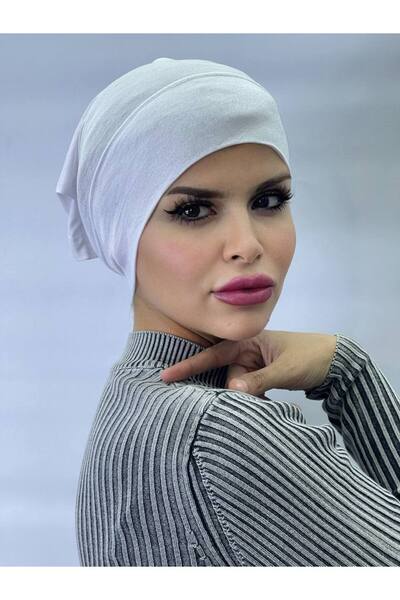 ALDAİR Ready Practical Snap-on Long Pipe Hijab Cap