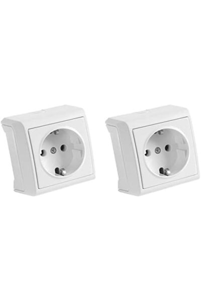 AC BOX Vera White Grounded Socket 2-Pack Ac Box 861931