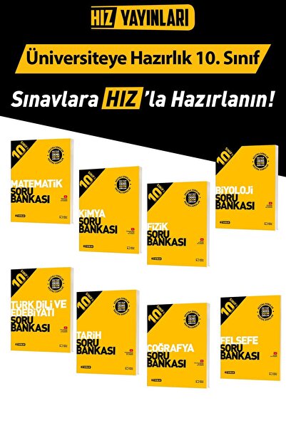 Hız Yayınları 10. Sınıf Tüm Dersler Soru Bankası Seti 2025-2026