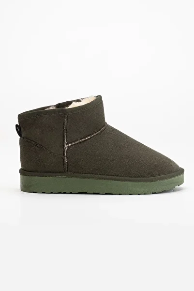 Brawer Uggly Equivalent Midi Suede Women's Khaki Green Boots