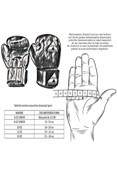Anastasia Sport Anastasia boxing gloves, genuine leather, red, size 14 OZ