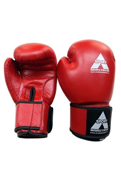 Anastasia Sport Anastasia boxing gloves, genuine leather, red, size 14 OZ