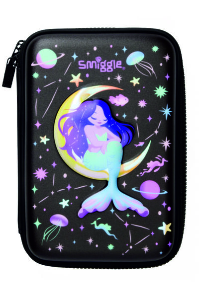 SMIGGLE Original Limitless Mermaid Patterned Embossed Pencil Case