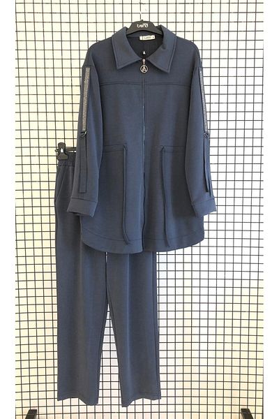 Armine Autumn-Winter Sleeve Detailed Trousers Suit