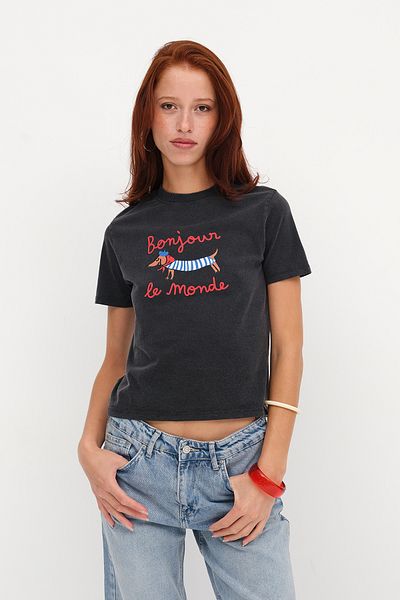 Addax Dog Printed T-Shirt P10506