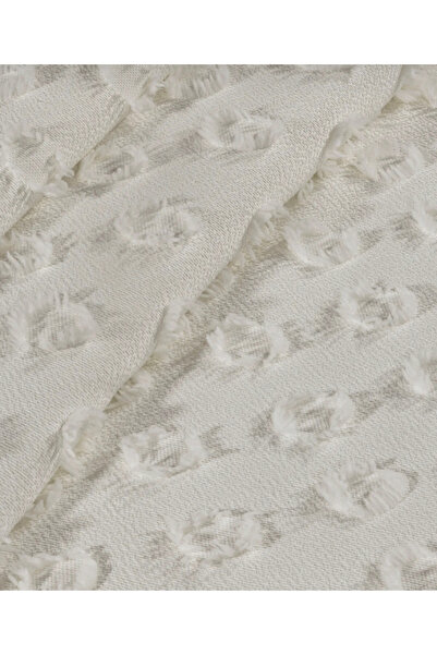 COTTON FİELD Hare Çift Kişilik Yatak Örtüsü Ekru