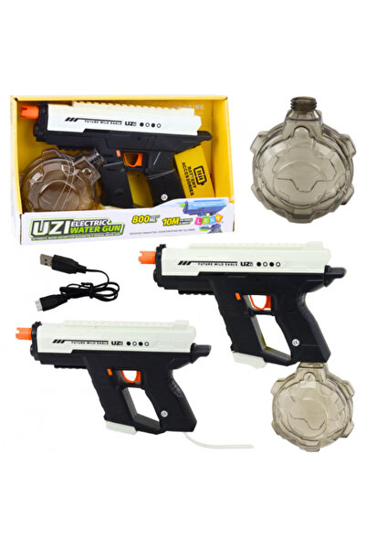 REBELS Pistol cu apă electric automat 10 m, negru-alb, 800 ml