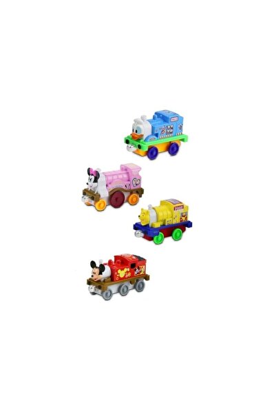 OEM Set of 4 metal locomotives with magnet, Mickey Mouse type, multicolor