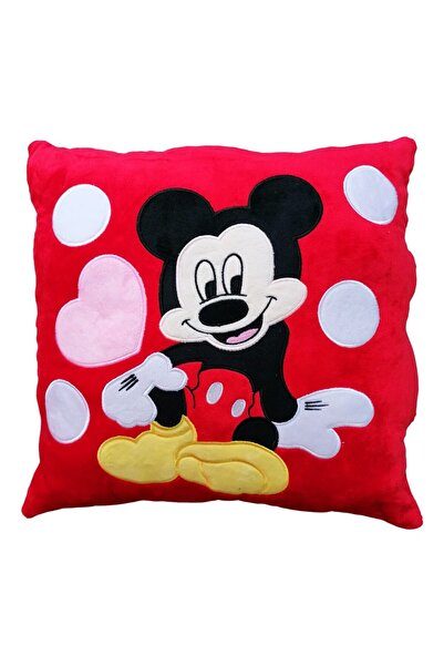 OEM Personalized kids pillow, Mickey Mouse, red, 40cm x 40cm