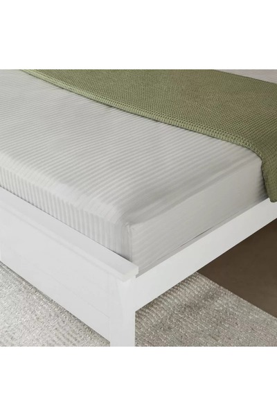 Home Box Hamilton Stripe Satin Cotton King Fitted Sheet - 180x210+36 cm