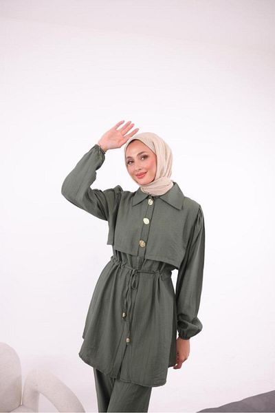 Tebrikler tekstil Women's Summer Hijab Suit Model G3341