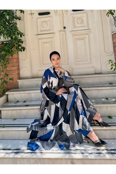 lurex moda Geometric Pattern Viscose Dress