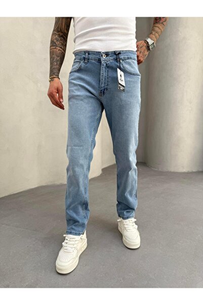 KağanKY Açık Mavi Likralı Regular Fit Jean