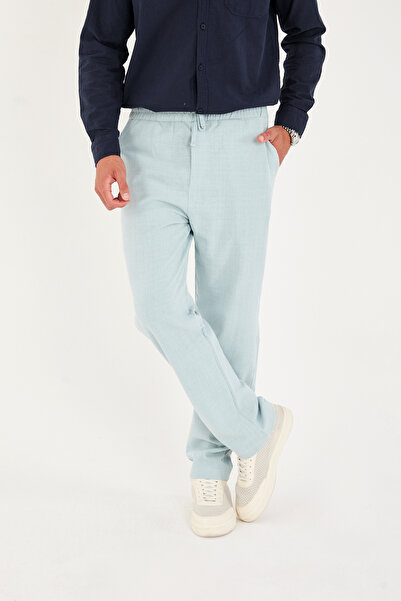 No Way Чоловічі баггі-штани з розрізом на штанині з льону