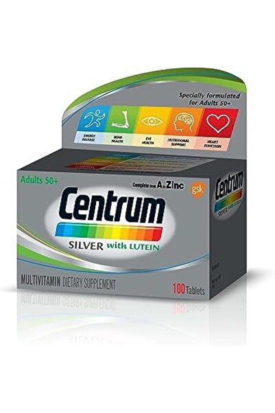 Centrum Silver for Adults, 100 Tablets, Collagen, Pills