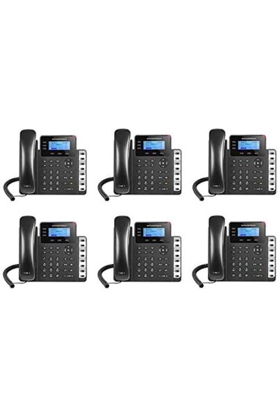 GRANDSTREAM مجموعة GXP1630 من 6 هواتف IP Gigabit 3 خطوط 3 XML LCD HD صوت PoE