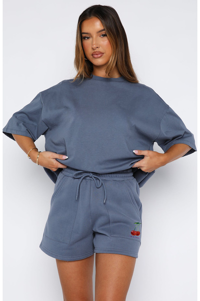 The Champ Clothing Women's High Waist Pocketed Casual Shorts – Oversized Cherry Pattern Modern Style