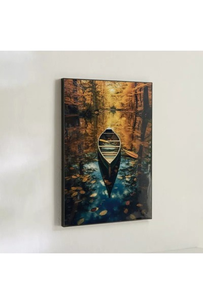 Home Box Cyprus Odean Boat Framed Picture - 50x70x2.5 cm