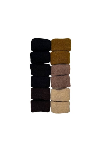 LOZAN 12pcs Elastic Rubber Band Buckle Clip Hair Ties Set