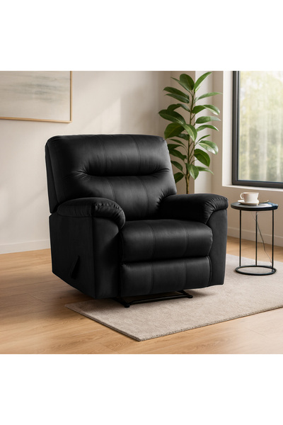 BACK COMFORT Cozy Cloud Velvet Recliner Chair, Adjustable Back & Footrest