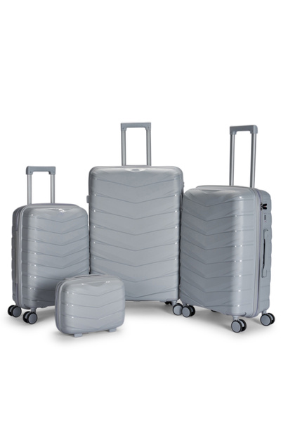 LİMRA 4-piece luggage set made of shatter-resistant polypropylene, 28-24-20-12 inches
