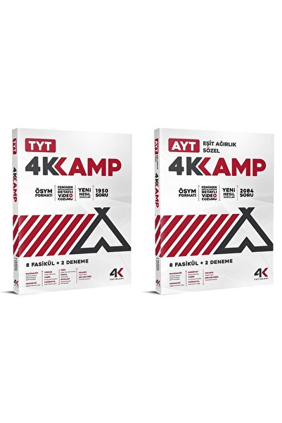 4k Yayınları 4K 2026 Tyt Kamp Kitabı + Ayt Eşit Ağırlık Kamp Kitabı Seti 2 Kitap