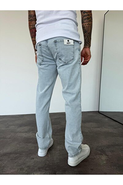 KağanKY Buz Mavi Likralı Regular Fit Jean