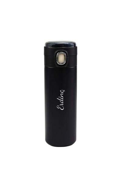 İkon store Black Thermos with Graduated Lock