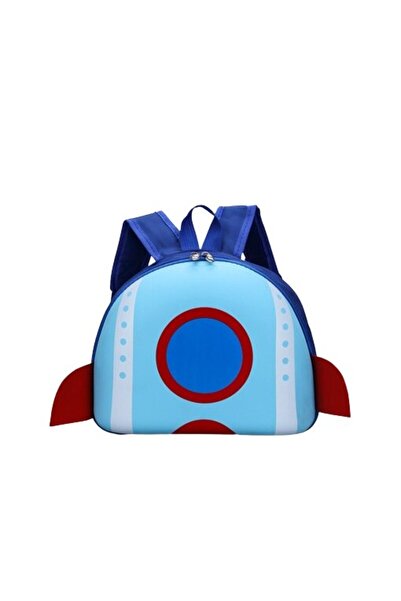 OEM Ghiozdan pentru grădiniță, model unic de navă spațială 3D, 27x24x10 cm, albastru