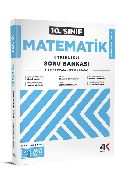4k Yayınları 4K 2026 10. Sınıf Matematik Etkinlikli Soru Bankası