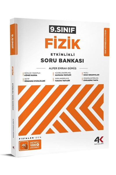 4k Yayınları 4K 2026 9. Sınıf Fizik Etkinlikli Soru Bankası