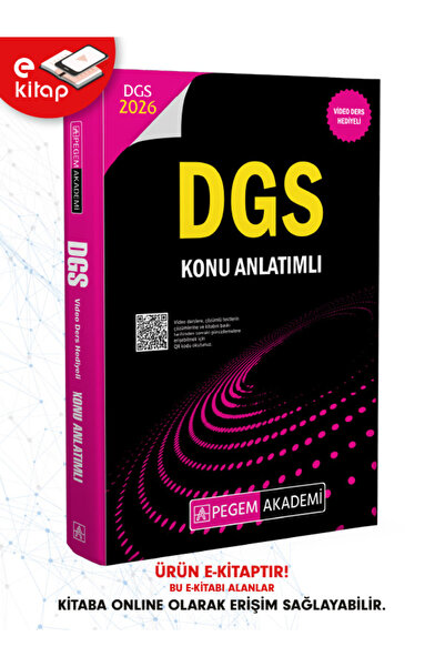 Pegem Akademi Yayıncılık 2026 DGS Konu Anlatımlı E-Kitap