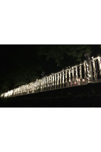 SDX Market Instalație de Crăciun 4 m x 0,7 m, Cortină cu franjuri, Alb rece, 132 LED-uri, interconectabilă