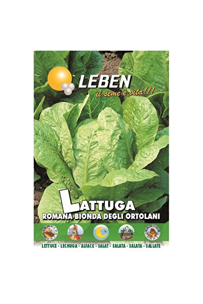 Leben Roman Lettuce (Lattuga Romana Bionda Degli Ortolani) Premium Quality Seeds Made in Italy