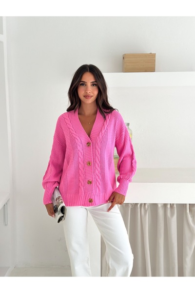fiolin Women's 4 Button Knitwear Cardigan