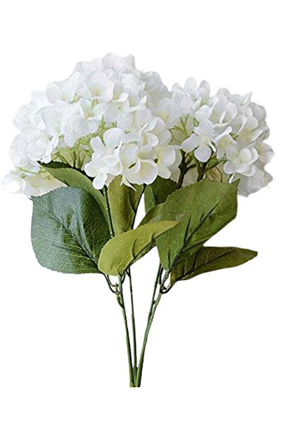 MASTON زهرة اصطناعية تشبه الوردة الأوروبية باللون الأبيض/الأخضر