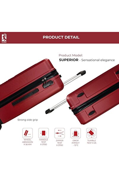 EAGLE EXPRESS SUPERIOR ABS HARD TROLLEY 20,24,28 inch Set BURGUNDY (EE-AHT-127) 3 Piece