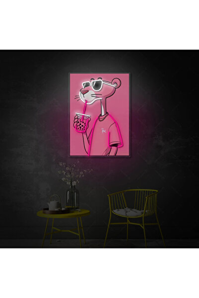 HONEY CONCEPT Pembe Panter Çizgi Film Neon Led