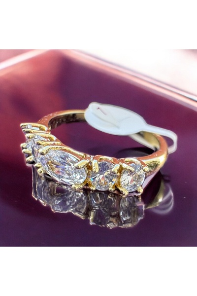 İNN JEWELLERY Steel Ring Tarnish-Free Antiallergic Five-Stone Figured (2 Years Importer Guaranteed)