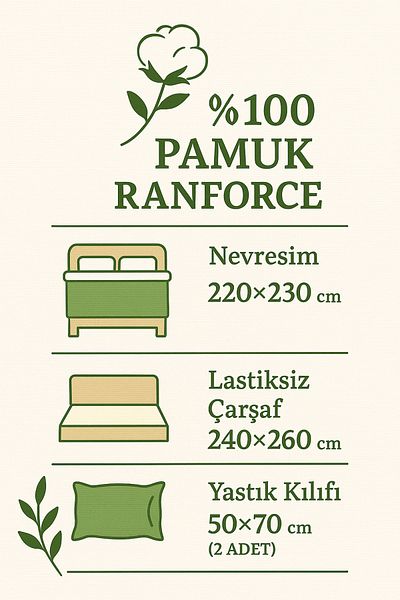 Evimcim 100% Cotton Double Ranforce Duvet Cover Set Striped Modern Pattern Luxury Box