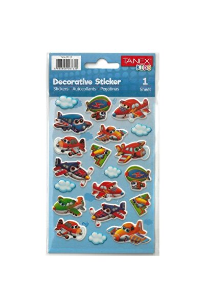 Tanex Airplane Themed Sticker - Colorful