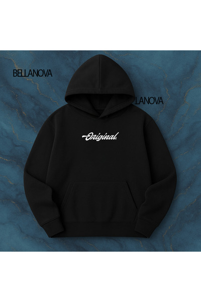 bellanova Κορυφαίας ποιότητας Unisex Φούτερ με κουκούλα και 3 κλωστές